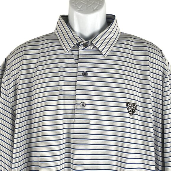 Footjoy Polo Shirt Mens 2XL‎ Short Sleeve Golf Striped Polyester Blend TP-2590 - Picture 3 of 8